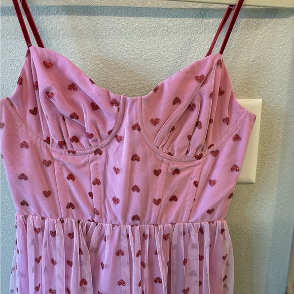 VIRAL VALENTINES DRESS BETSEY JOHNSON MESH SLIP SWEETHEART DRESS SIZE 2 NWT - Picture 3 of 9